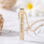 Bortwide "Love Story" Long 3D Bar Necklace