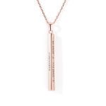 Bortwide "Our Destiny" Vertical 3D Bar Necklace