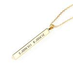 Bortwide "Our Destiny" Vertical 3D Bar Necklace