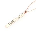 Bortwide "Our Destiny" Vertical 3D Bar Necklace