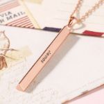 Bortwide "Our Destiny" Vertical 3D Bar Necklace