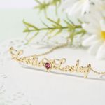 Bortwide "We Are Doomed" Personalized Name Necklace with Birthstone