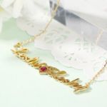 Bortwide "We Are Doomed" Personalized Name Necklace with Birthstone