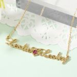 Bortwide "We Are Doomed" Personalized Name Necklace with Birthstone