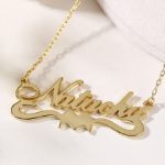 Bortwide "For Love" Personalized Sterling Silver Name Necklace