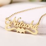 Bortwide "For Love" Personalized Sterling Silver Name Necklace