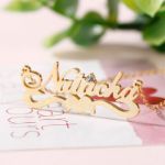 Bortwide "Together Forever" Personalized Sterling Silver Name Necklace with Birthstone