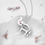 Bortwide Elephant Personalized Sterling Silver Necklace with Birthstone