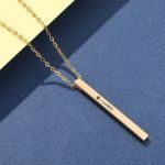 Bortwide Scannable Spotify Code Vertical Bar Stainless Steel Necklace