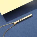 Bortwide Scannable Spotify Code Vertical Bar Stainless Steel Necklace