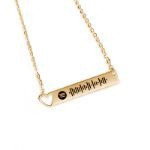 Bortwide Scannable Spotify Code Heart Bar Stainless Steel Necklace