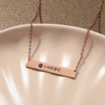 Bortwide Scannable Spotify Code Classic Bar Stainless Steel Necklace