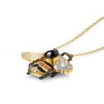 Bortwide "Honey Bee" Personalized Photo Projection Sterling Silver Necklace