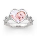 Bortwide "Endless Love" Sterling Silver Personalized Photo Ring