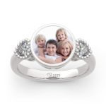 Bortwide "The Best Memories" Sterling Silver Personalized Photo Ring