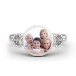 Bortwide "The Best Memories" Sterling Silver Personalized Photo Ring