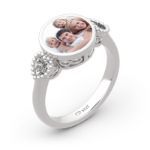 Bortwide "The Best Memories" Sterling Silver Personalized Photo Ring