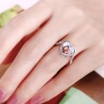 Bortwide "Song of Family" Sterling Silver Personalized Photo Ring (With A Free Chain)