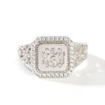 Bortwide "Be a Queen" Monogram Personalized Sterling Silver Ring