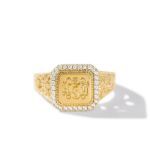 Bortwide "Be a Queen" Monogram Personalized Sterling Silver Ring