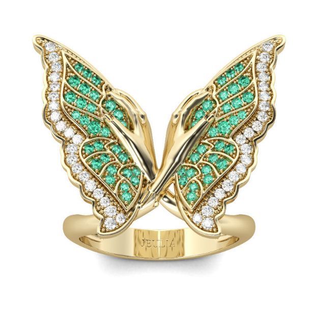 Bortwide Butterfly Sterling Silver Cocktail Ring