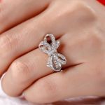 Bortwide Bowknot Sterling Silver Cocktail Ring