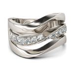 Bortwide Curving Sterling Silver Cocktail Ring