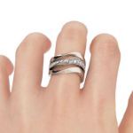 Bortwide Curving Sterling Silver Cocktail Ring