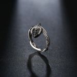 Bortwide "Navy Anchor&Heart" Twist Design Sterling Silver Ring