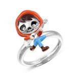 Bortwide "Guitarist" Little Boy Adjustable Sterling Silver Ring