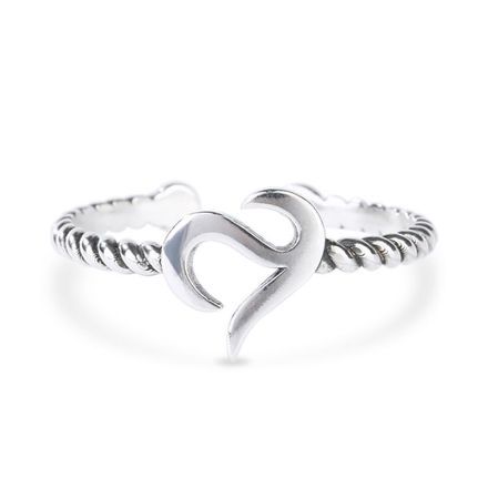 Bortwide Logo Shape Commemorative Women's Sterling Silver Open Ring