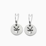 Bortwide "Forest Deer" Sterling Silver Drop Earrings