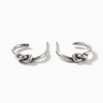 Bortwide "Small Knot" Sterling Silver Hoop Earrings