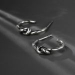 Bortwide "Small Knot" Sterling Silver Hoop Earrings