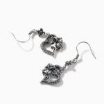 Bortwide "Hibiscus Bloom" Heart Sterling Silver Earrings