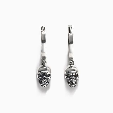 Bortwide "Phantom" Skull Sterling Silver Earrings