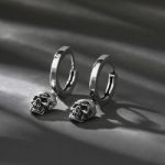 Bortwide "Phantom" Skull Sterling Silver Earrings