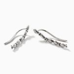 Bortwide "Kiss Fish" Sterling Silver Climber Earrings