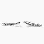 Bortwide "Kiss Fish" Sterling Silver Climber Earrings