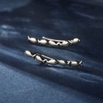 Bortwide "Kiss Fish" Sterling Silver Climber Earrings