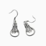 Bortwide "Light Bulb" Quirky Sterling Silver Earrings