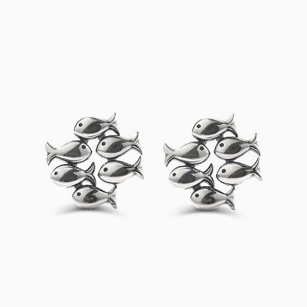 Bortwide "School of Fish" Sterling Silver Earrings