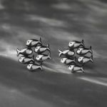 Bortwide "School of Fish" Sterling Silver Earrings