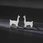 Bortwide "Dainty Alpaca" Sterling Silver Stud Earrings