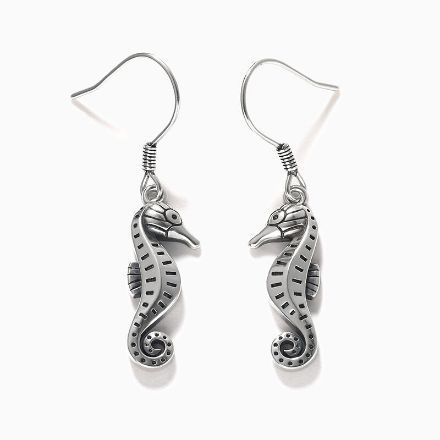 Bortwide Seahorse Design Sterling Silver Earrings