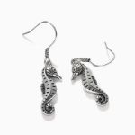 Bortwide Seahorse Design Sterling Silver Earrings