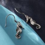 Bortwide Seahorse Design Sterling Silver Earrings