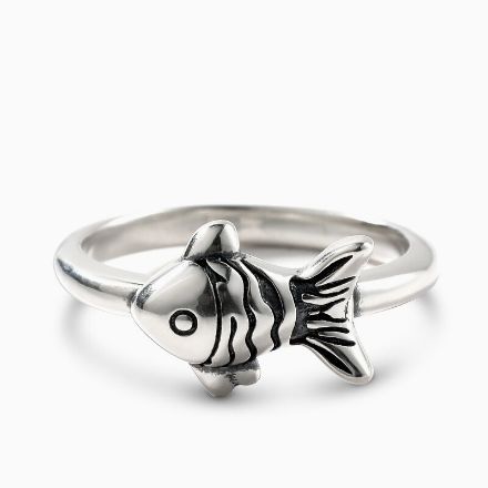 Bortwide "Petite Fish" Sterling Silver Ring