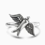 Bortwide "Flying Swallow" Bird Sterling Silver Ring