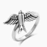 Bortwide "Flying Swallow" Bird Sterling Silver Ring